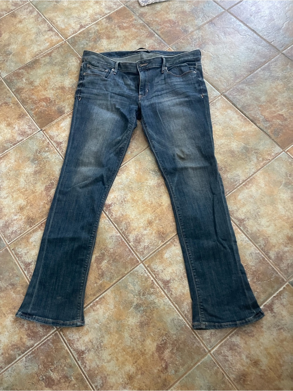 Express Women's Dark Blue Flare Jeans